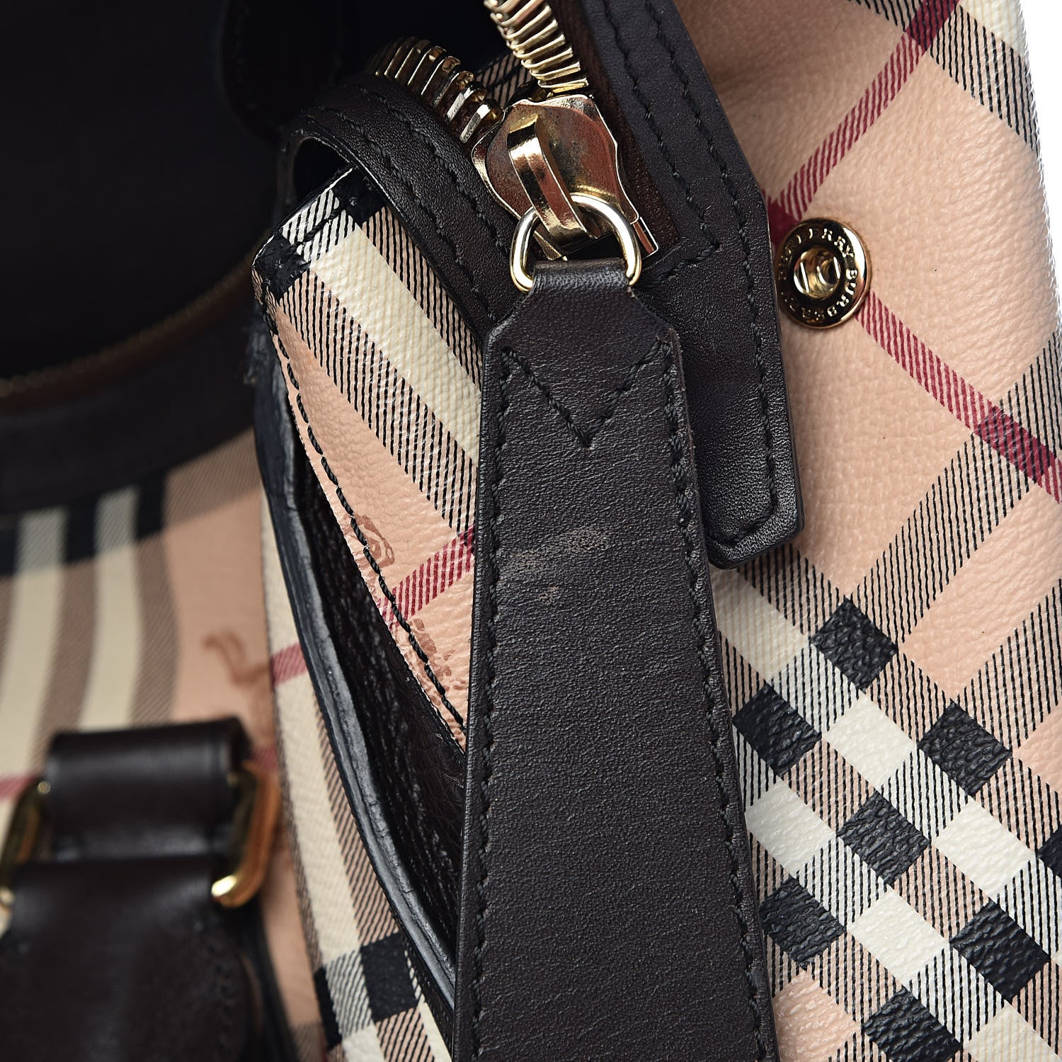 Burberry Haymarket Check Small Gladstone Chocolate 10 of 24