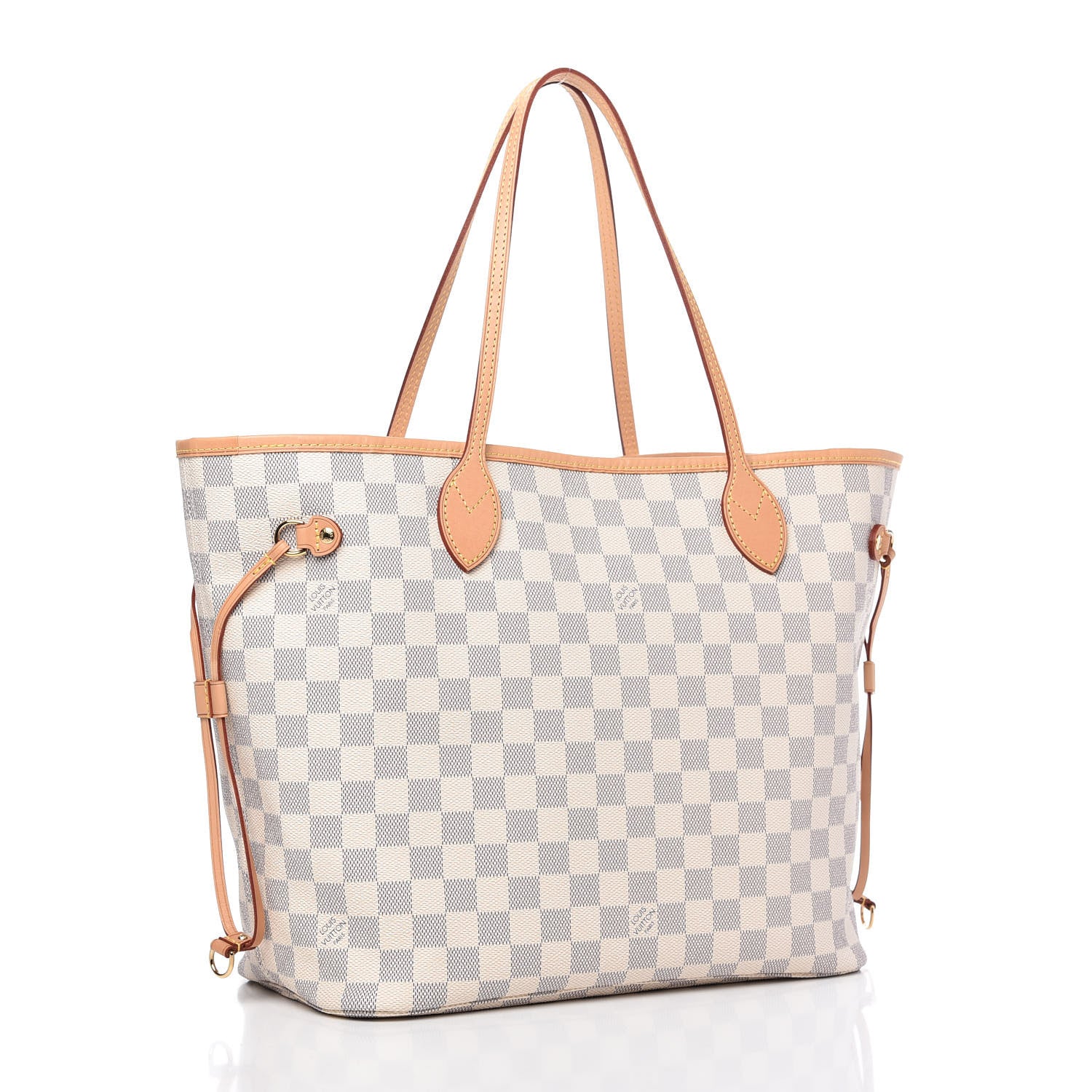 Louis Vuitton Damier Azur Neo Neverfull MM Rose Ballerine 3 of 9