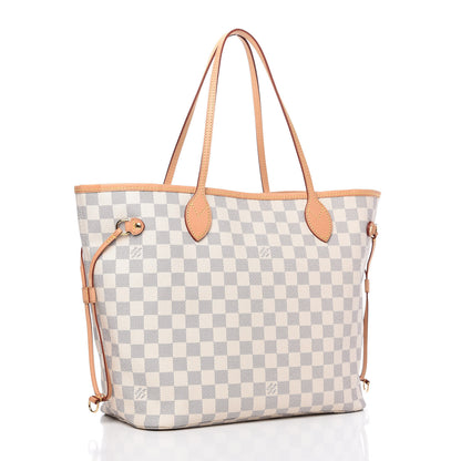 Louis Vuitton Damier Azur Neo Neverfull MM Rose Ballerine 3 of 9