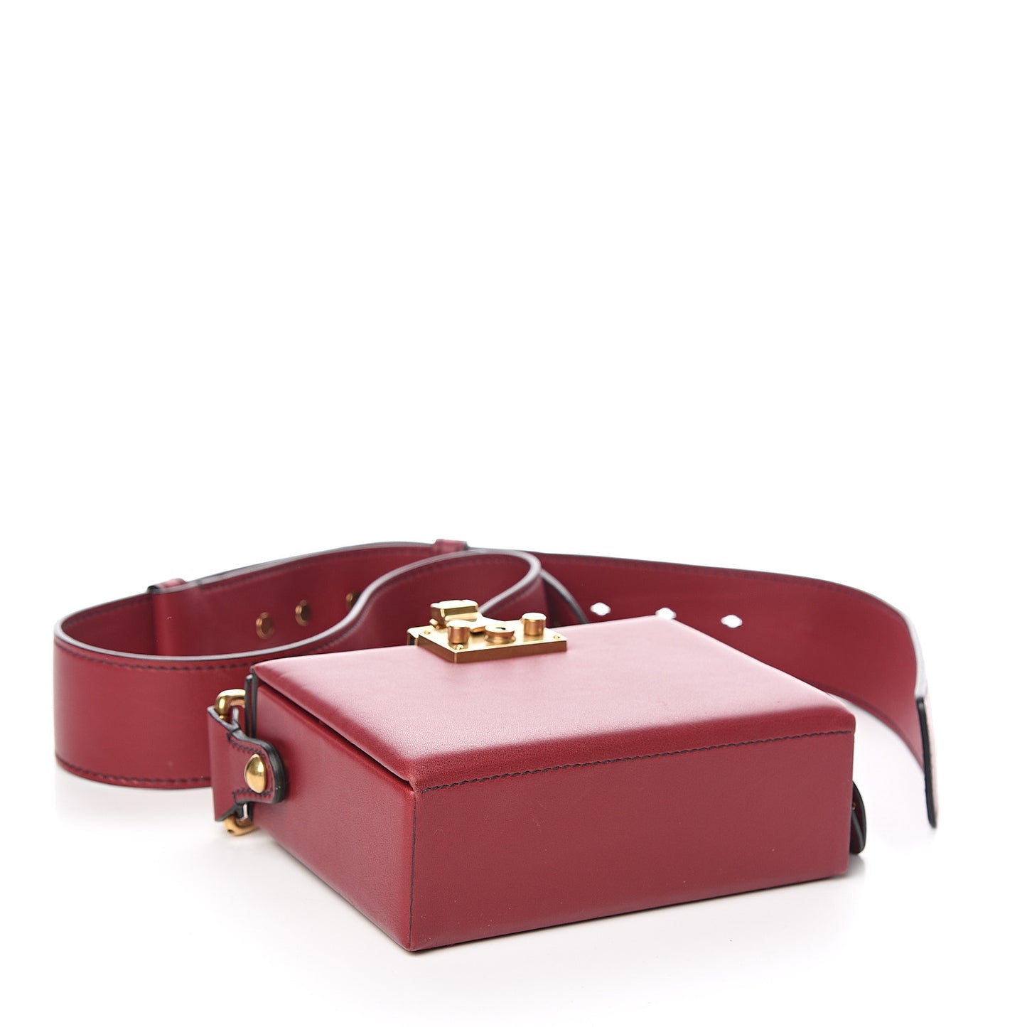 Lambskin Dioraddict Lockbox Red