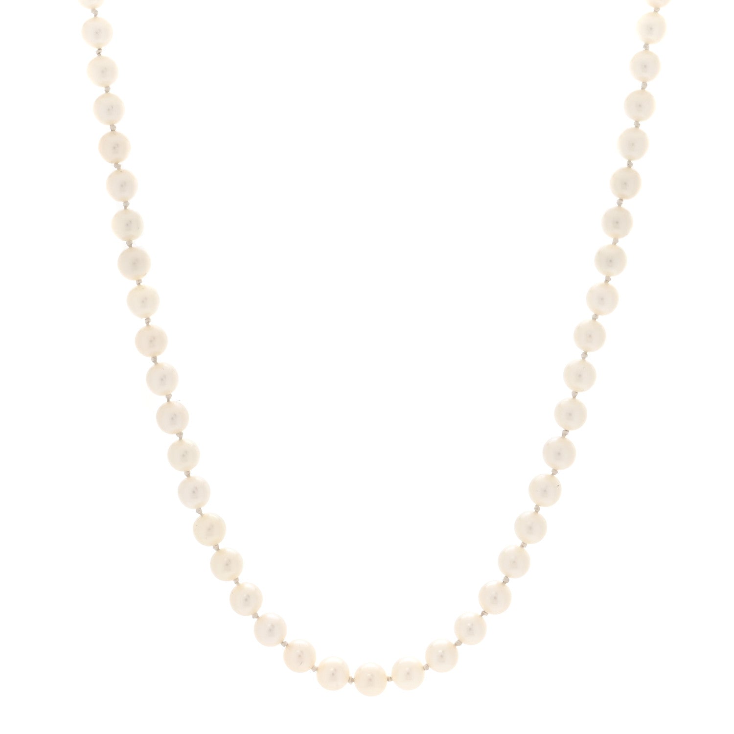 Mikimoto Sterling Silver Akoya Cultured Pearl 5-5.5mm Strand Necklace 17.5" 1 of 6
