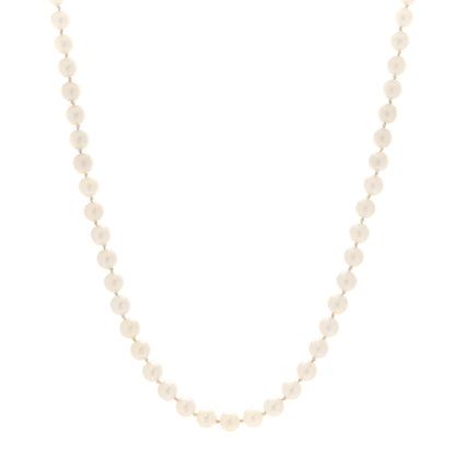 Mikimoto Sterling Silver Akoya Cultured Pearl 5-5.5mm Strand Necklace 17.5" 1 of 6