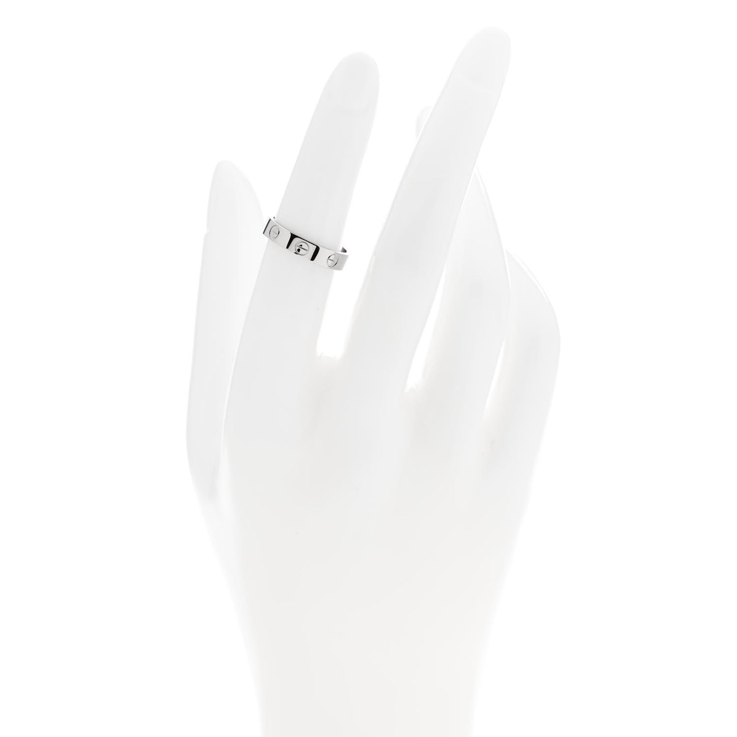 18K White Gold 3.5mm LOVE Wedding Band Ring 50 5.25