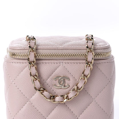 Chanel Caviar Quilted Mini Vanity Case With Chain Light Pink 10 of 11