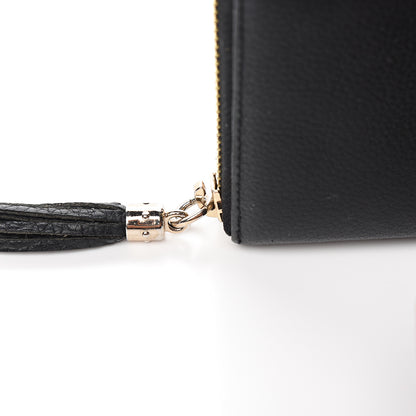 Gucci Pebbled Calfskin Soho Zip Around Wallet Black 7 of 8