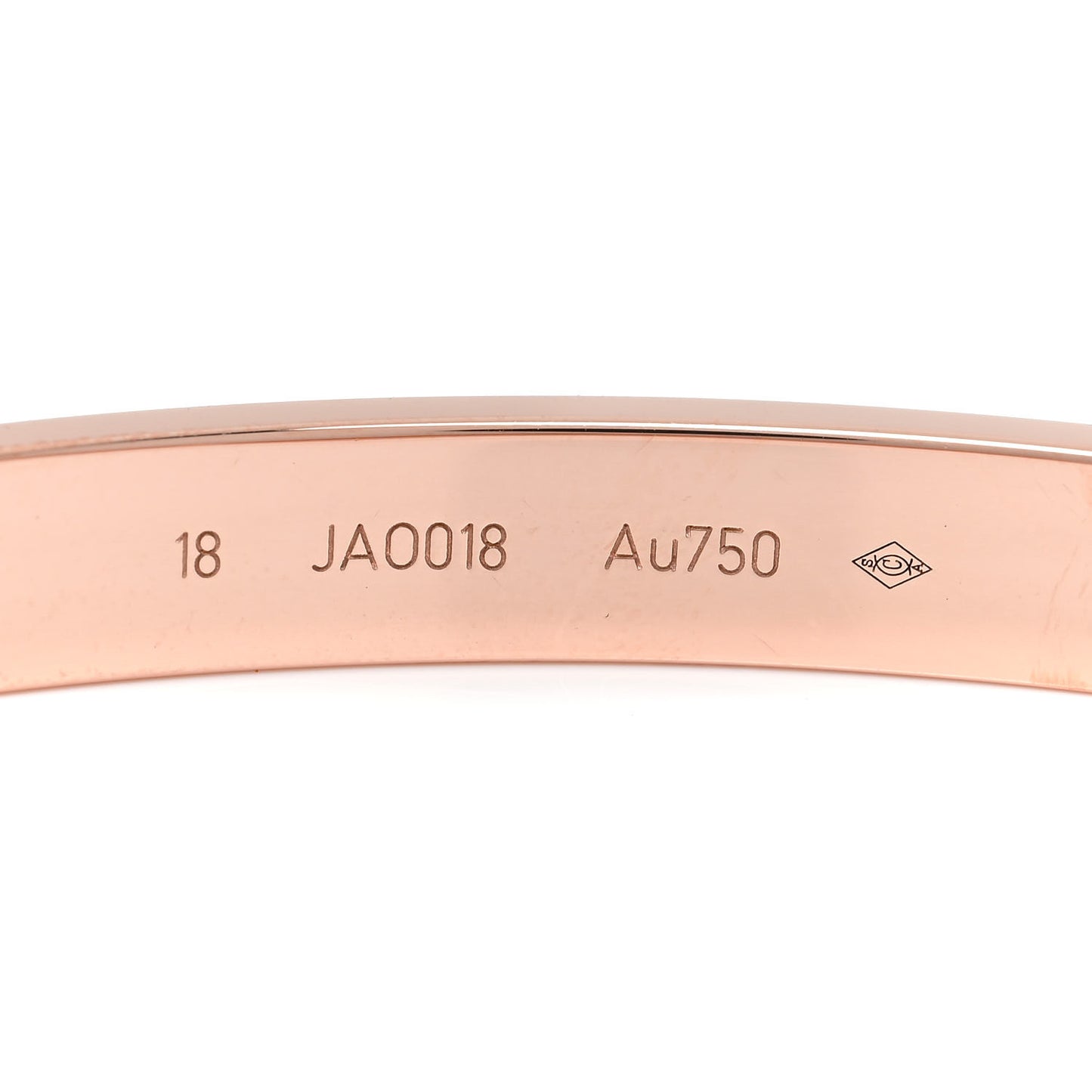 18K Pink Gold 4 Diamond LOVE Bracelet 18
