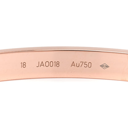 Cartier 18K Pink Gold 4 Diamond LOVE Bracelet 18 4 of 6