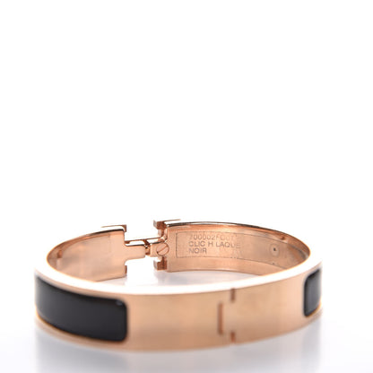 Hermes Enamel Narrow Clic Clac H Bracelet PM Black 6 of 7