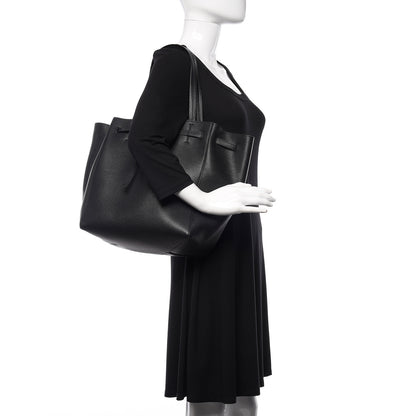 Celine Soft Grained Calfskin Small Belt Cabas Phantom Black 2 of 10