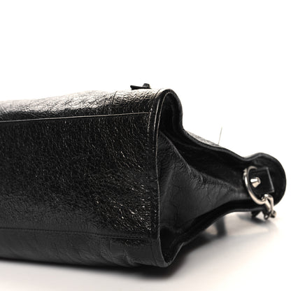Balenciaga Agneau Arena Silver Hardware Medium Le City Black 10 of 10