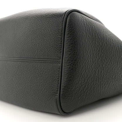 Celine Calfskin Cuir Small Triomphe Cabas Drawstring Black 10 of 10