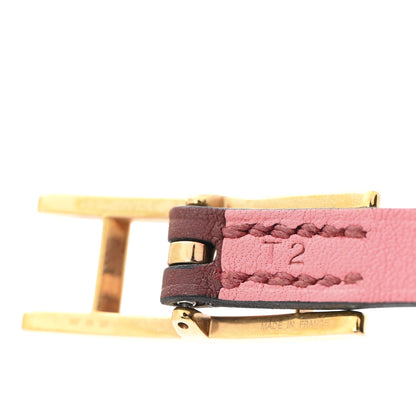 Hermes Swift Behapi Double Tour Reversible Bracelet T2 Rose Mexico Rouge H 5 of 5