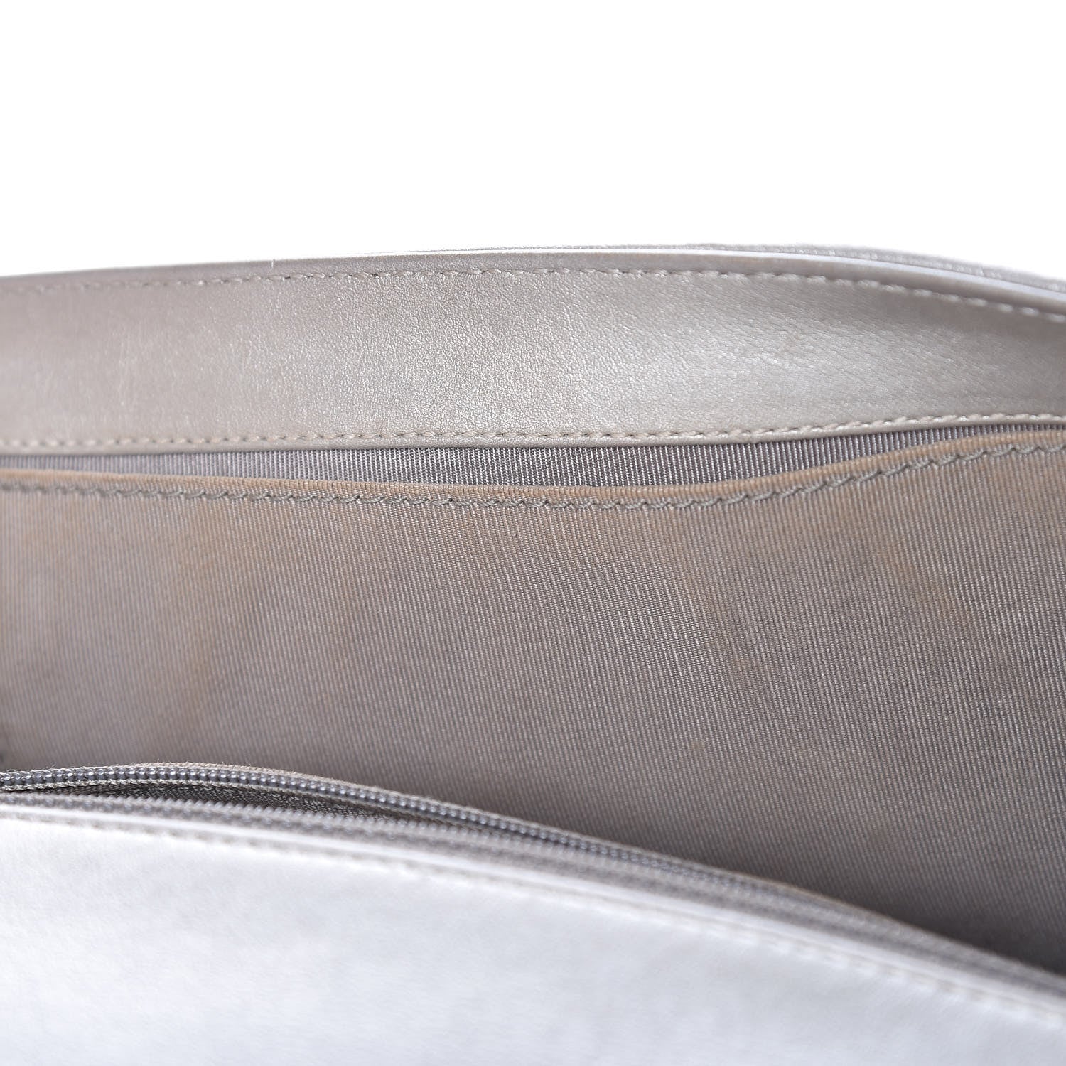 Chanel Metallic Calfskin Quilted New Medium Boy Flap Silver 10 of 14