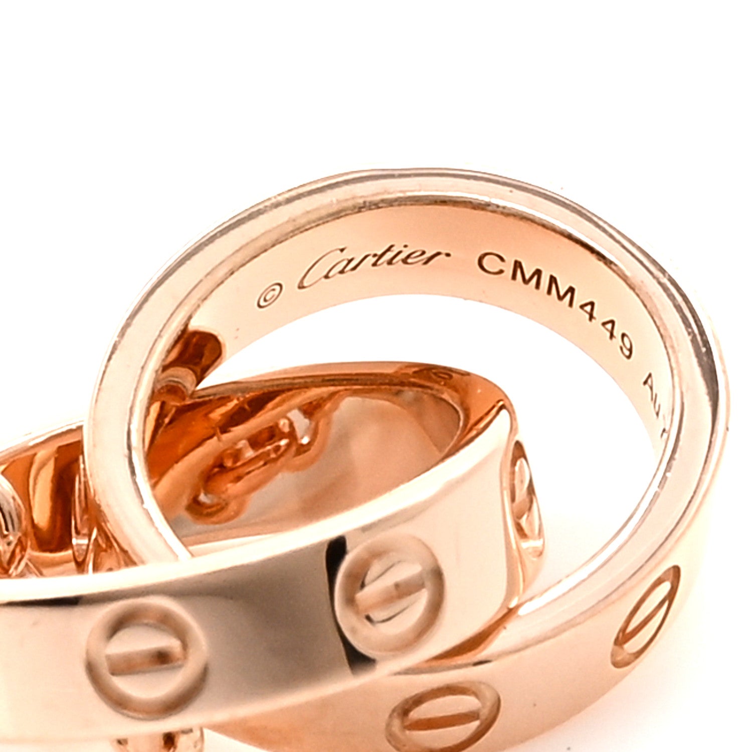 Cartier 18K Pink Gold Interlocking LOVE Necklace 5 of 6