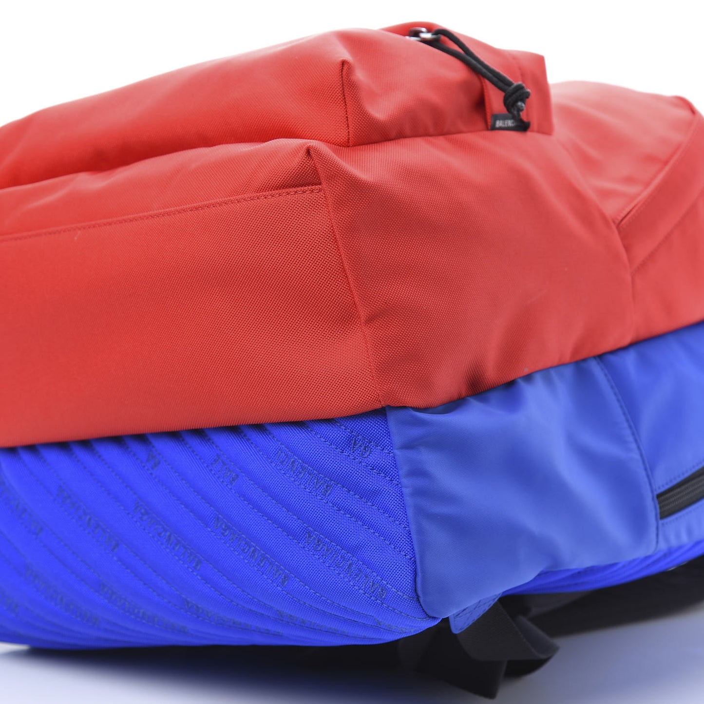 Nylon Logo Embroidered Double Pack Backpack Red Blue