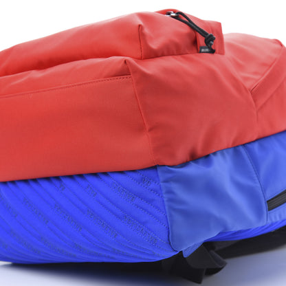 Balenciaga Nylon Logo Embroidered Double Pack Backpack Red Blue 10 of 11