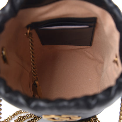 Gucci Calfskin Matelasse Mini GG Marmont 2.0 Bucket Bag Black 5 of 9