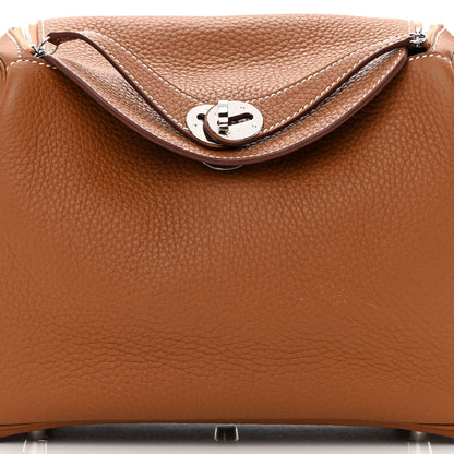 Hermes Taurillon Clemence Lindy 26 Gold 8 of 12