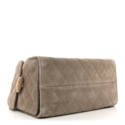 Chanel Suede Quilted Small Chanel 25 Handbag Dark Grey 4 of 11