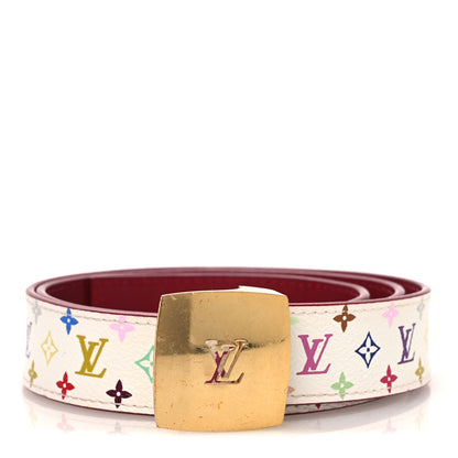 Louis Vuitton Monogram Multicolor LV Cut Reversible Belt 80 32 White 1 of 7