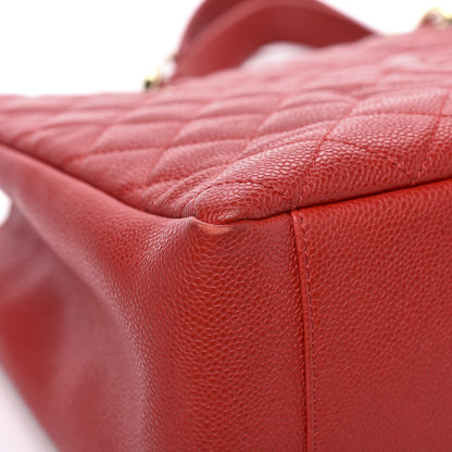 Chanel Caviar Quilted Grand Shopping Tote GST Red 7 of 11