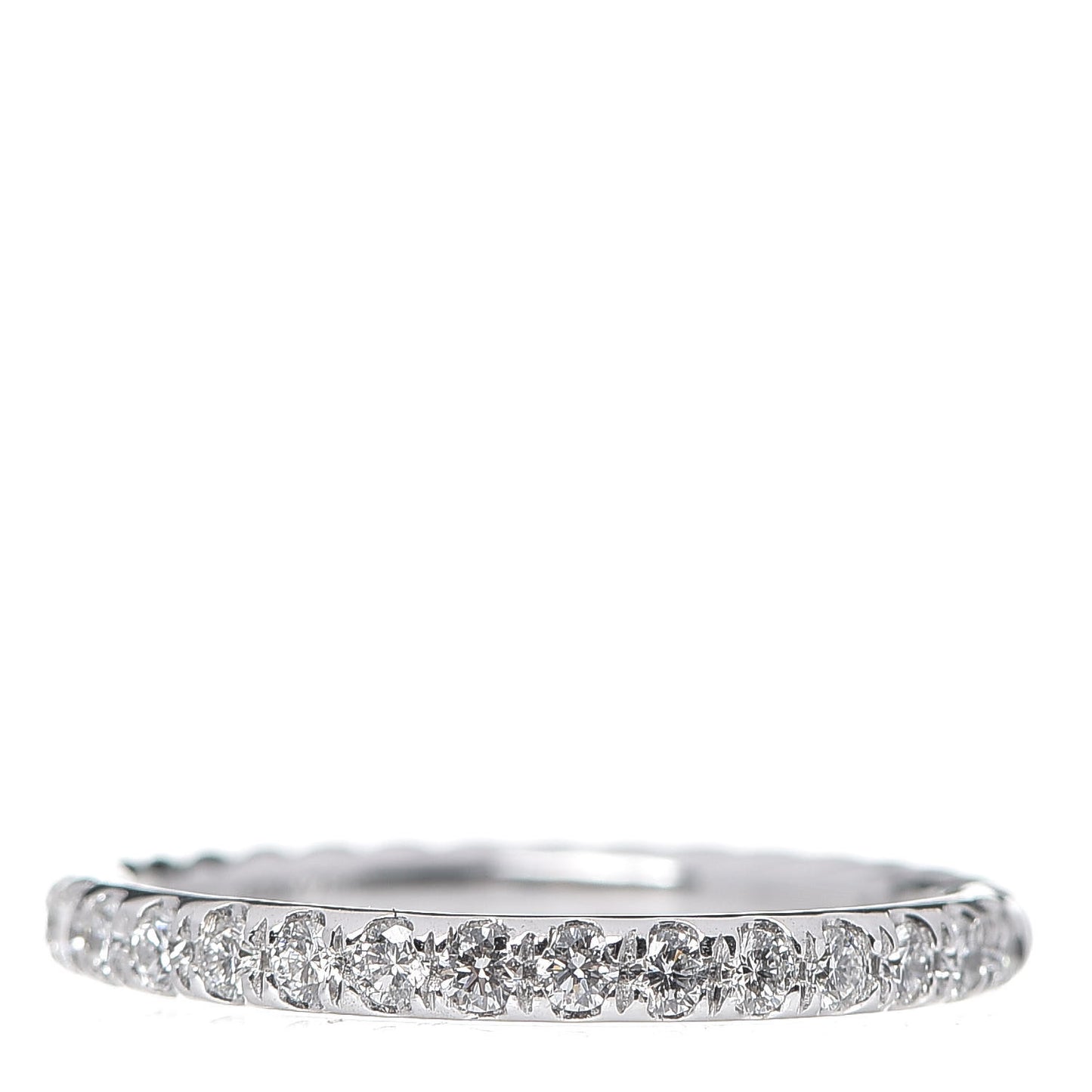 18K White Gold Diamond 2mm Cable Collectibles Band Ring 52 6