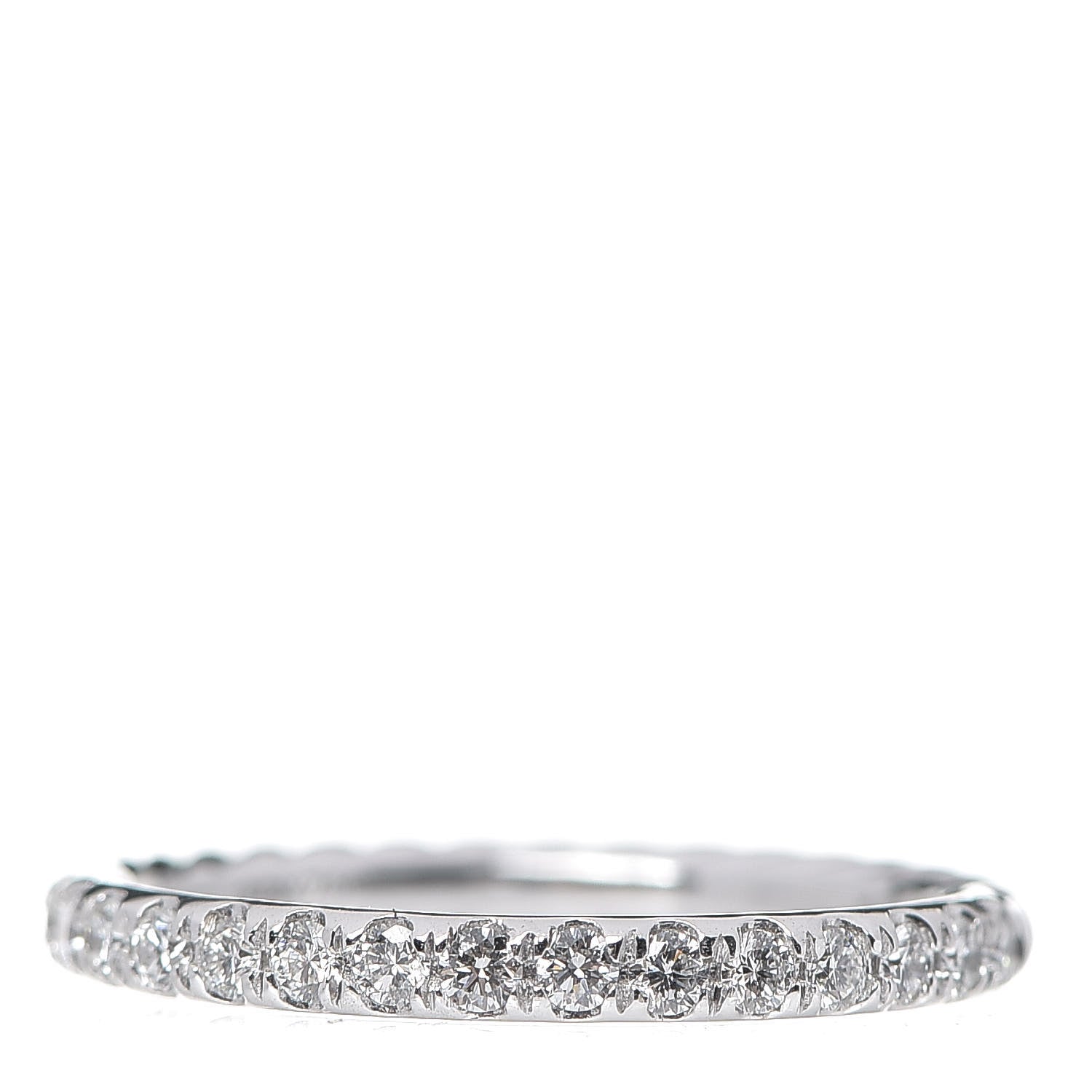 David Yurman 18K White Gold Diamond 2mm Cable Collectibles Band Ring 52 6 1 of 5