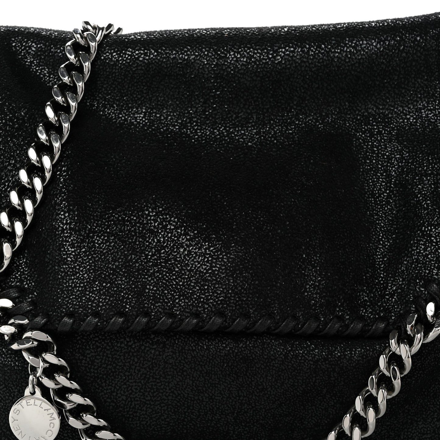 Shaggy Deer Mini Falabella Fold Over Tote Black