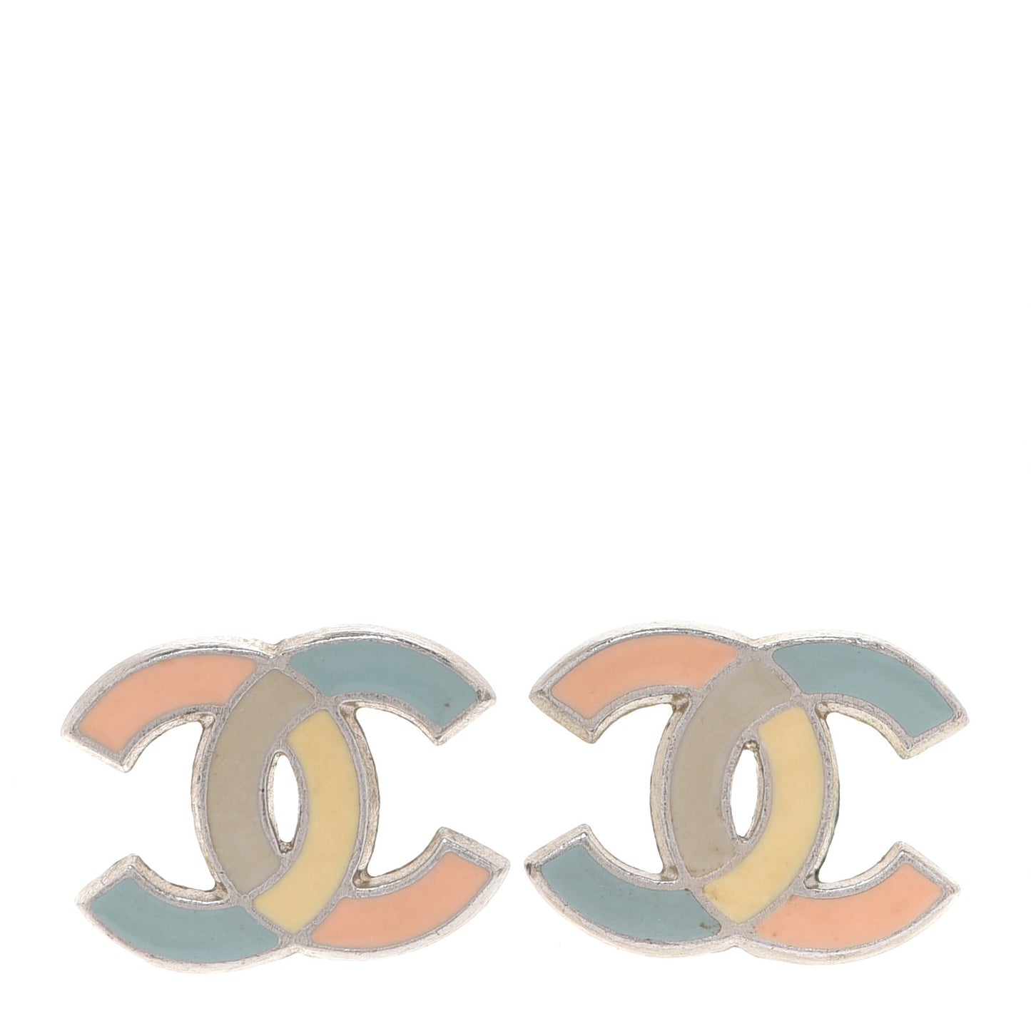 Enamel CC Earrings Multicolor