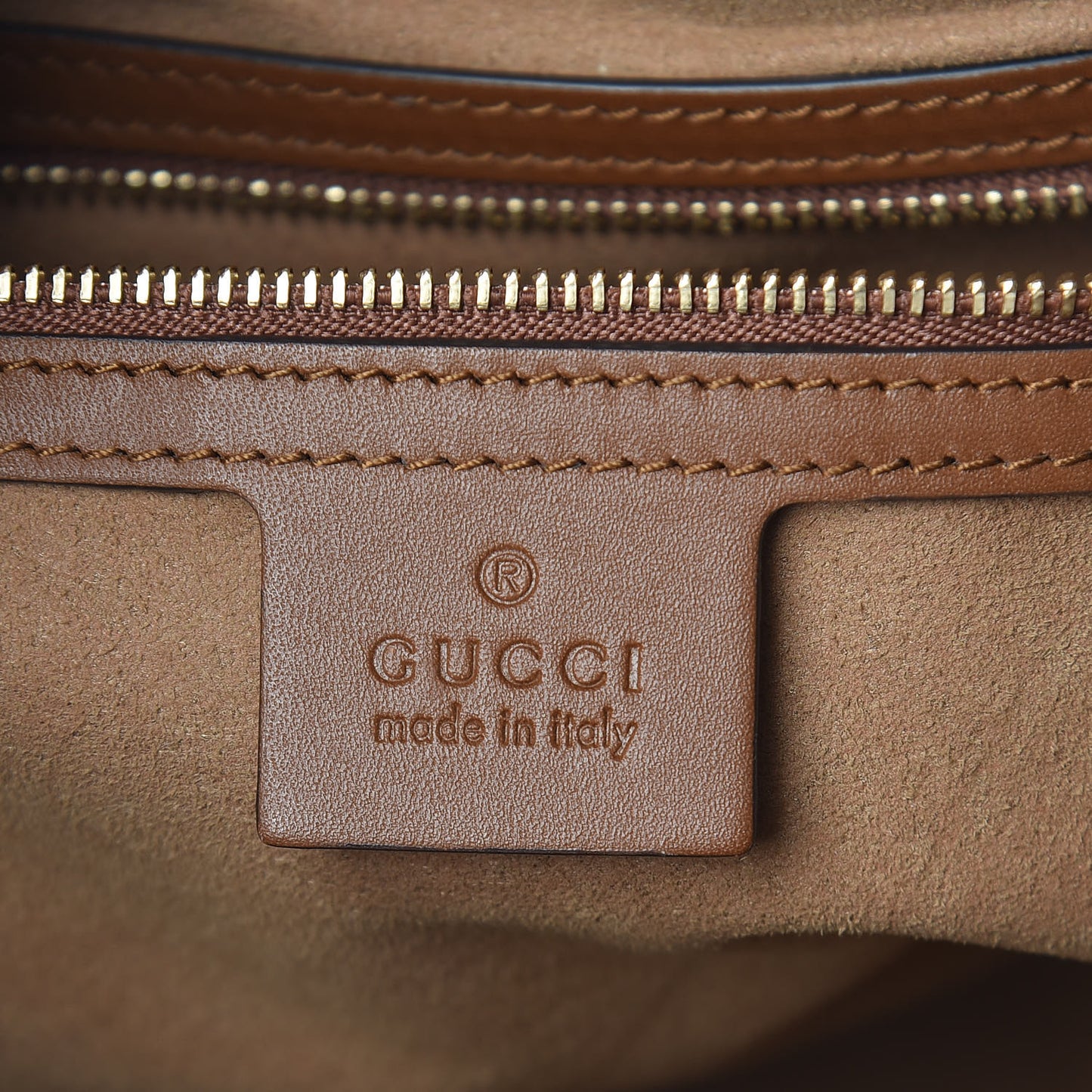 GG Supreme Monogram Medium Padlock Tote Beige Cuir