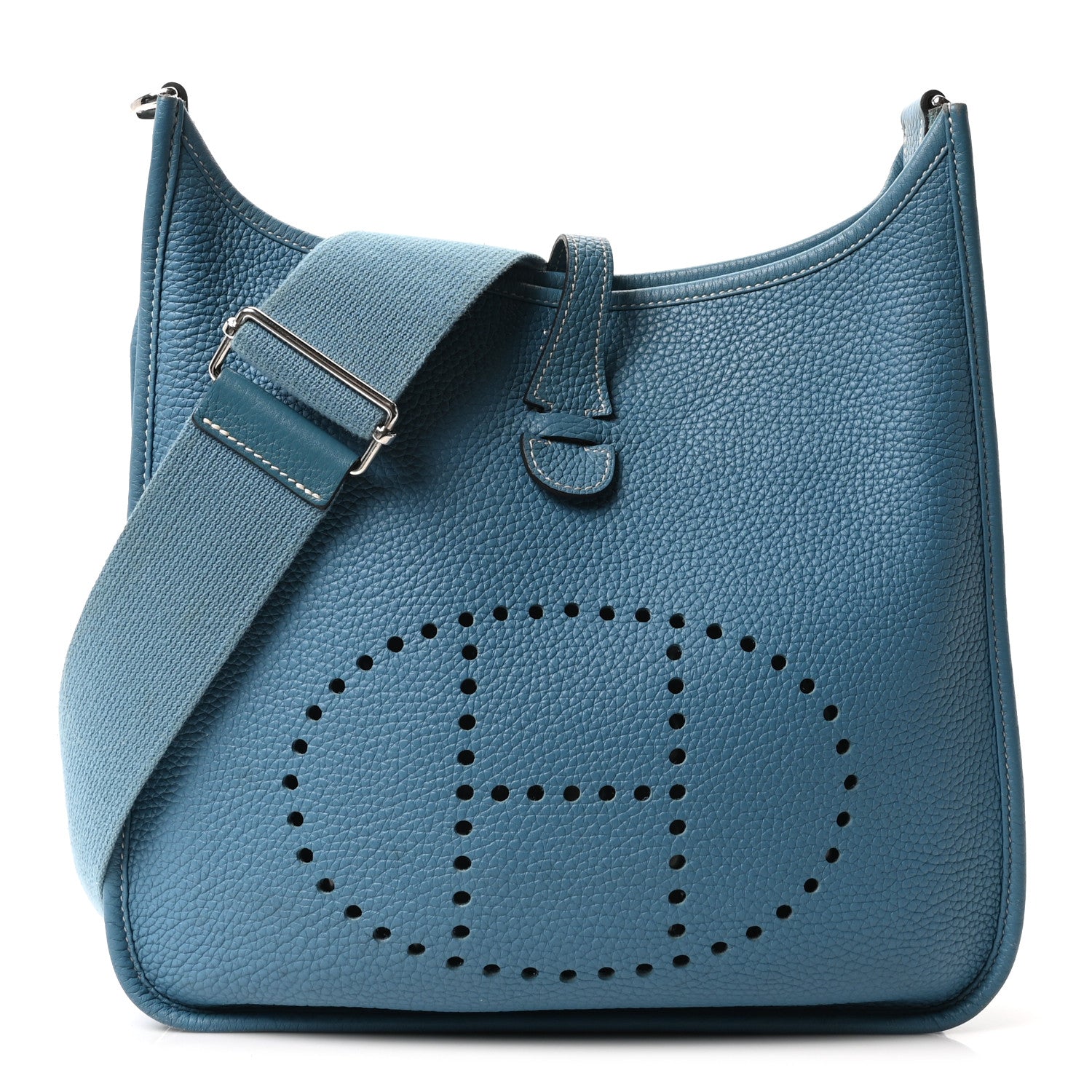 Hermes Taurillon Clemence Evelyne III GM Blue Jean 1 of 10