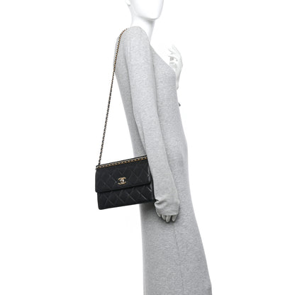 Chanel Caviar Quilted Chain Frame Flap Black 2 of 13