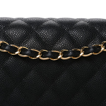 Chanel Caviar Quilted Jumbo Double Flap Black 8 of 10