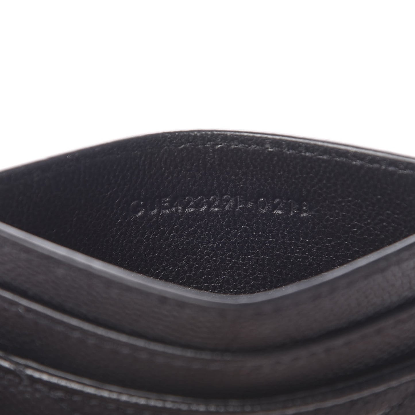 Grain De Poudre Matelasse Chevron Monogram Credit Card Case Black