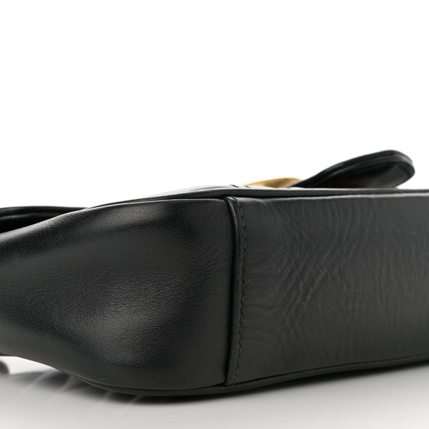 Calfskin Matelasse Mini GG Marmont Shoulder Bag Black