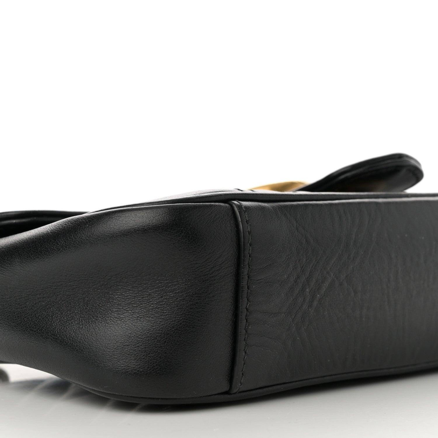 Gucci Calfskin Matelasse Mini GG Marmont Shoulder Bag Black 10 of 13