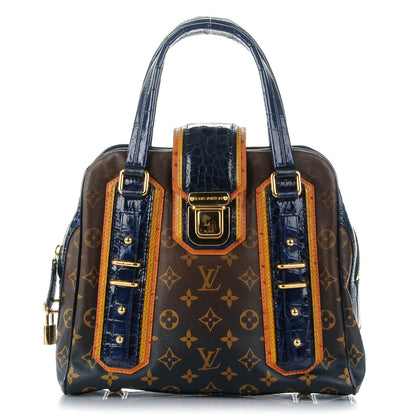 Louis Vuitton Crocodile Ostrich Ayers Monogram Mirage Delft Navy 1 of 7