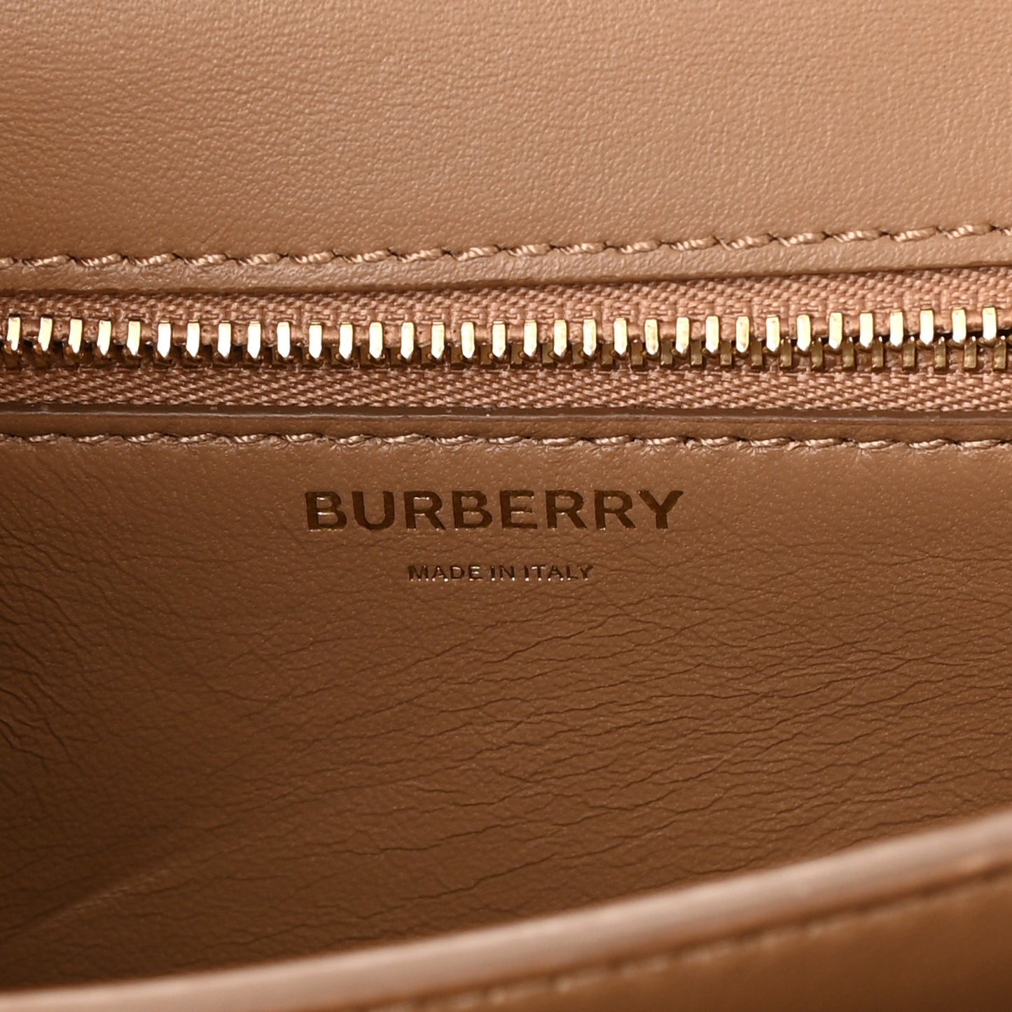 Calfskin Small TB Envelope Clutch Bag Malt Brown