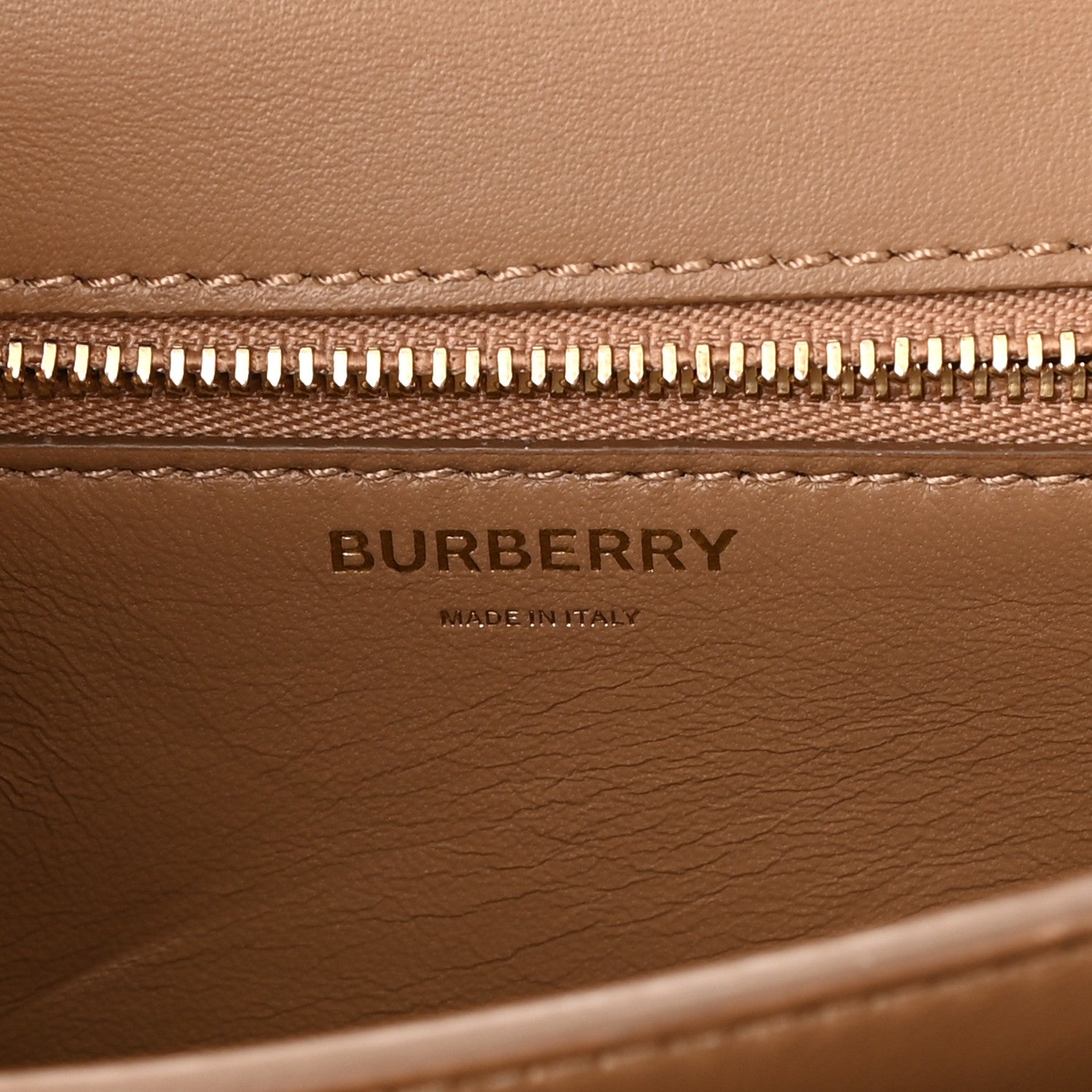 Burberry Calfskin Small TB Envelope Clutch Bag Malt Brown 6 of 9
