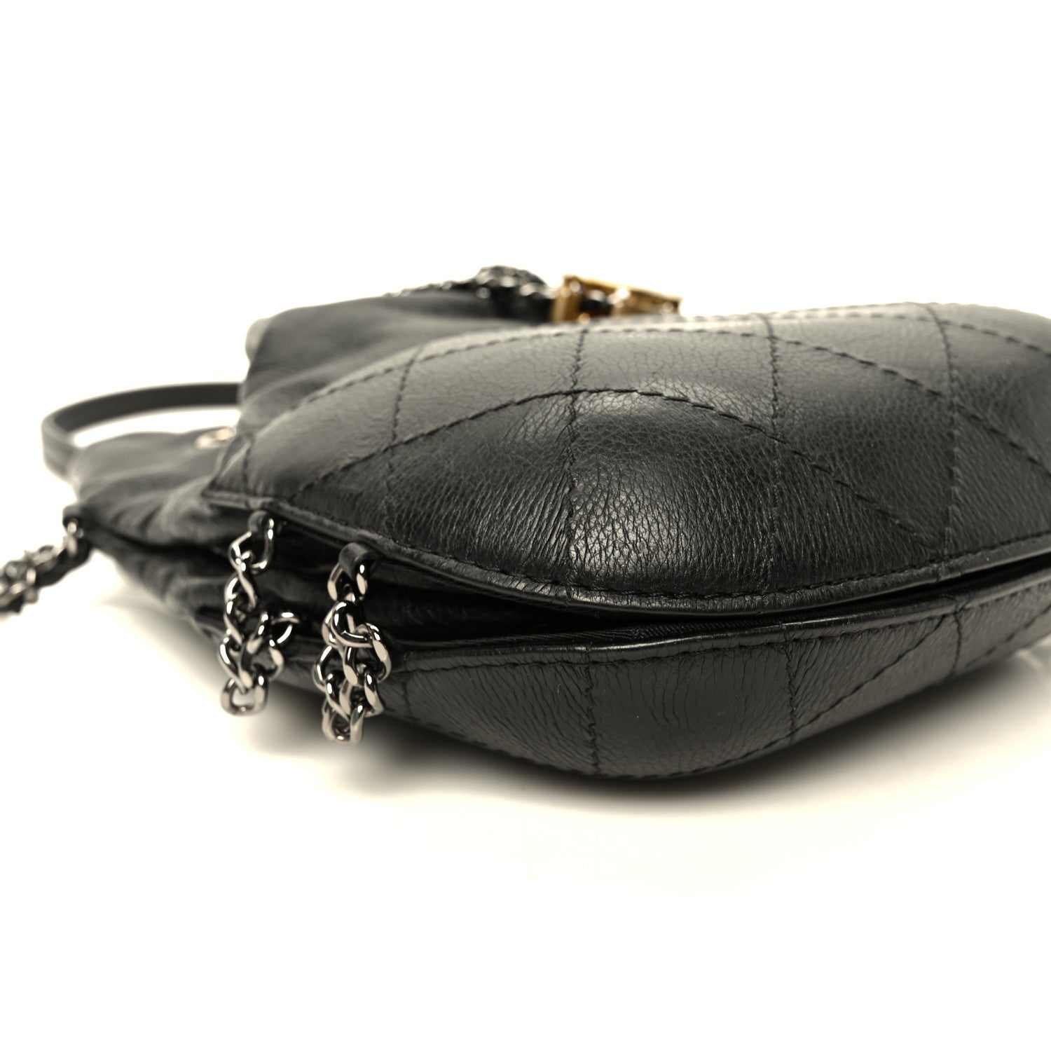 Chanel Calfskin Quilted Small Gabrielle Bucket Black 9 of 10