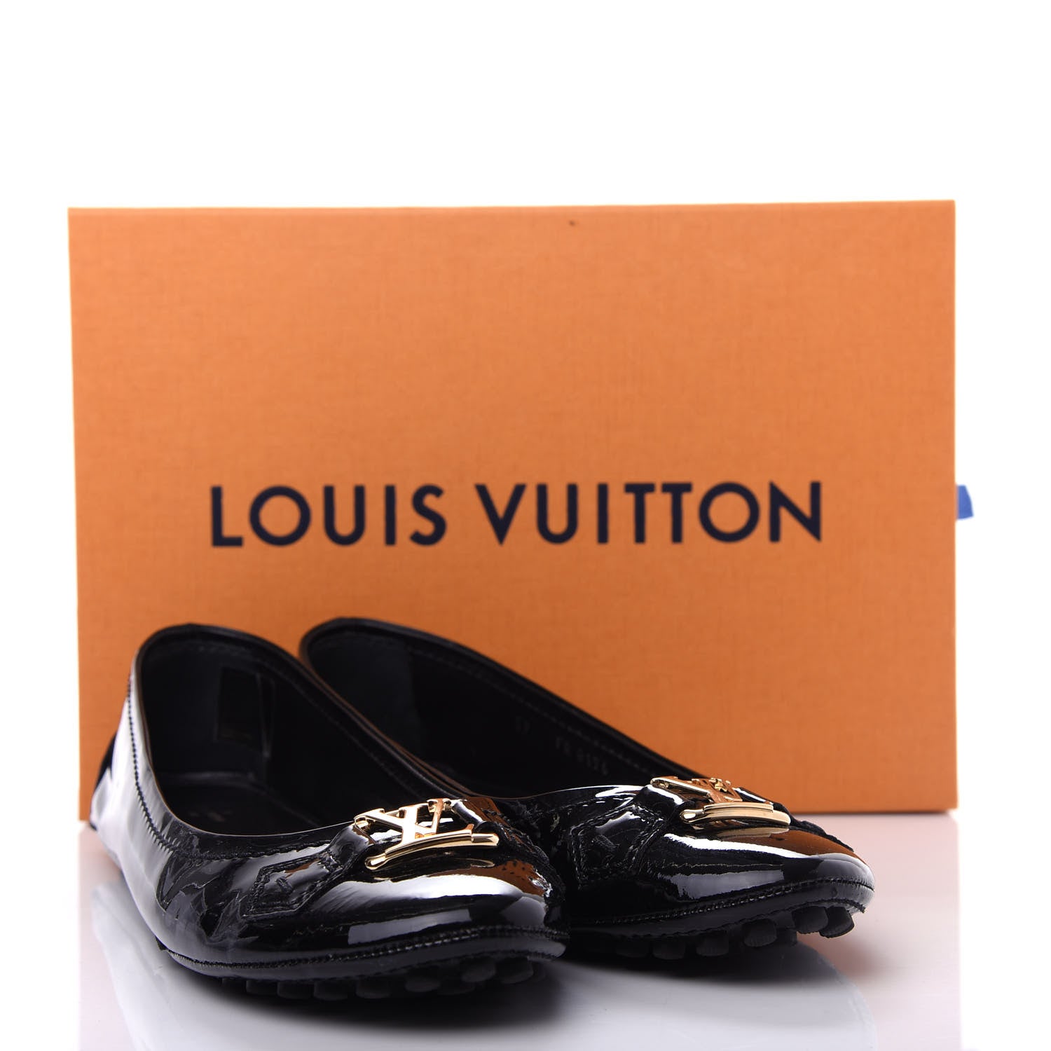 Louis Vuitton Patent Calfskin Oxford Ballerina Flats 39 Black 11 of 11
