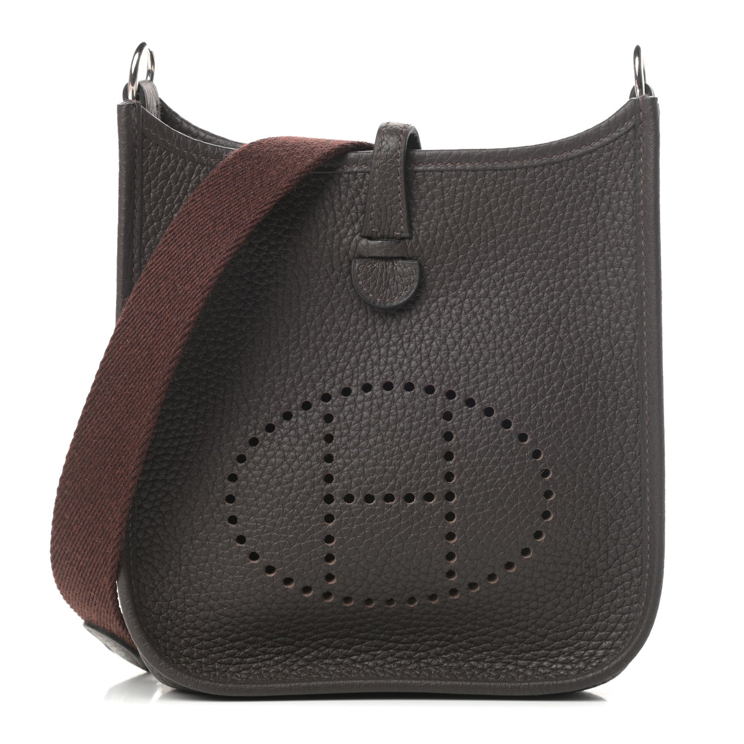 Hermes Taurillon Clemence Amazone Evelyne TPM Ebene Havane 1 of 11