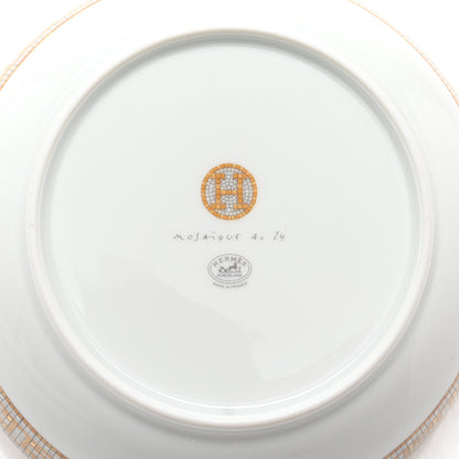 Hermes Porcelain Mosaique Au 24 Gold Cereal Bowl Set of 2 5 of 6