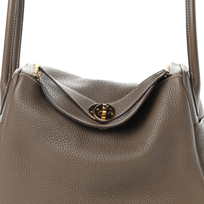 Hermes Taurillon Clemence Lindy 26 Etoupe 15 of 17