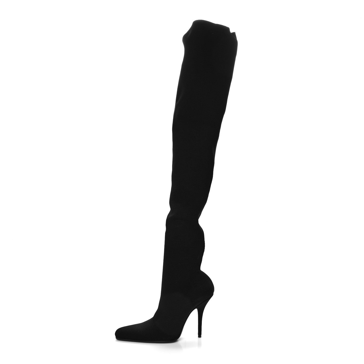 Balenciaga Spandex Round Toe Knife Thigh High Boots 39 Black 1 of 6