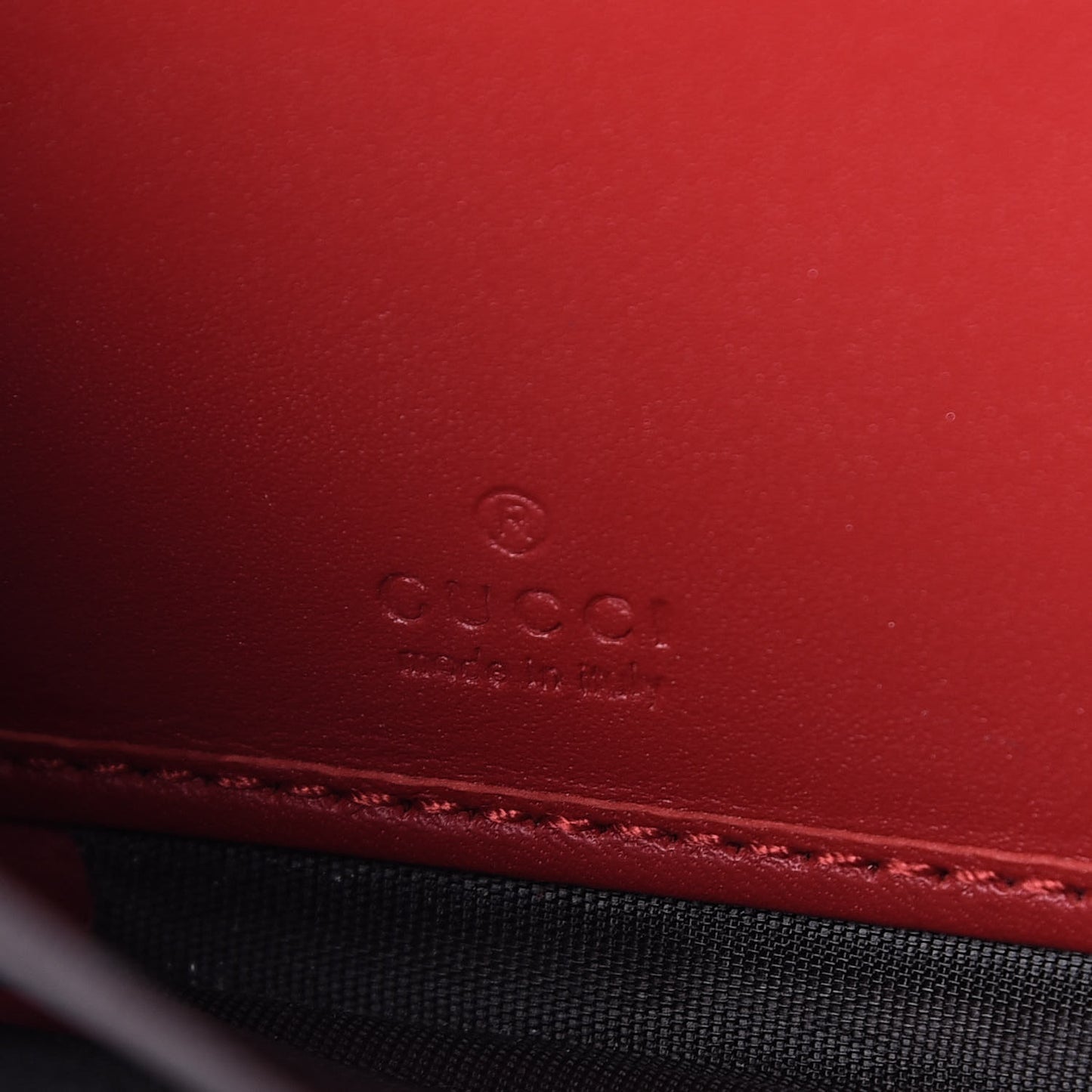 GG Supreme Monogram Embroidered Rainbow Zip Around Wallet Red