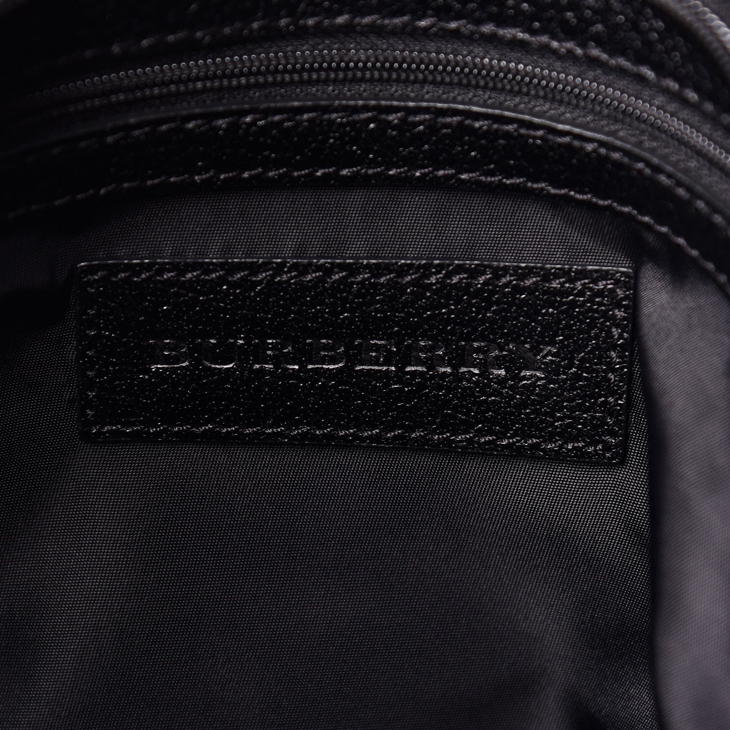 Burberry Nylon Tonal Check Diaper Bag Black 6 of 10