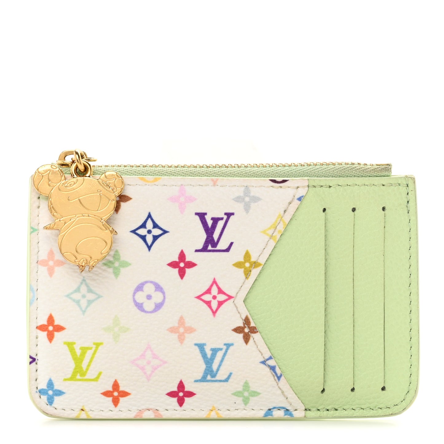 LV X TM Monogram Romy Card Holder Green Tea