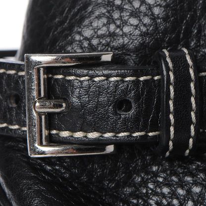 Prada Vitello Daino Side Pocket Tote Black 8 of 20