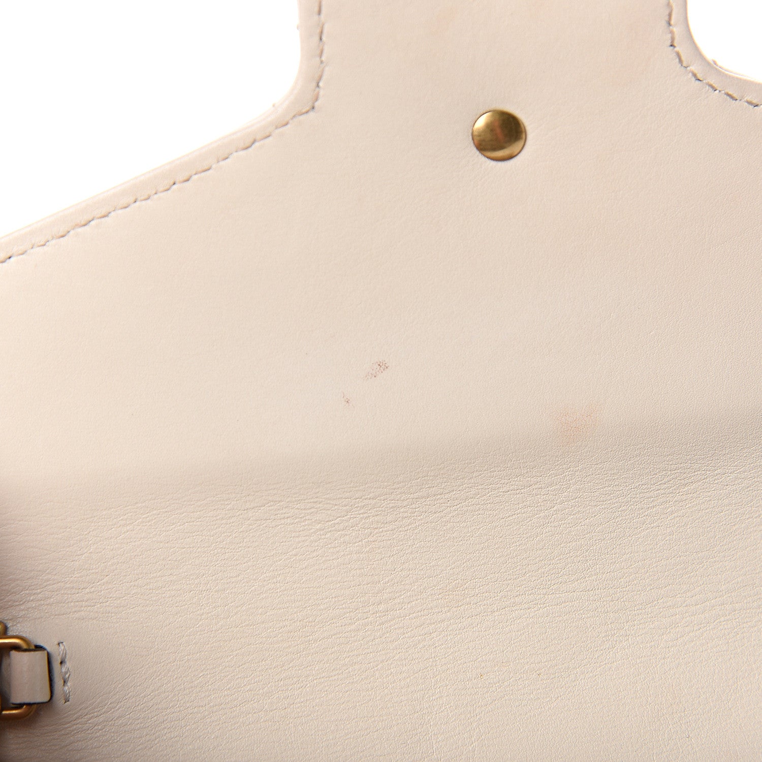 Gucci Calfskin Matelasse GG Marmont Chain Wallet Mystic White 6 of 12